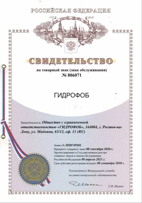 Сертификат, диплом или патент 8
