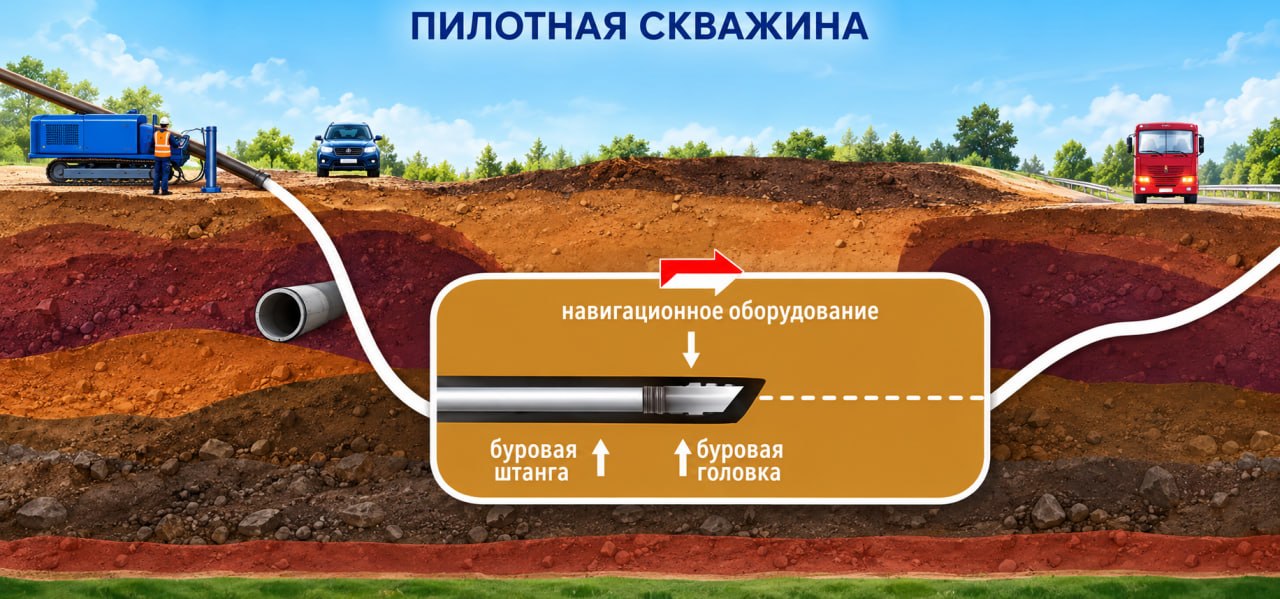 Пилотная скважина ГНБ